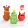 Оптовая рождественская латексная игрушка собака резиновая игрушка